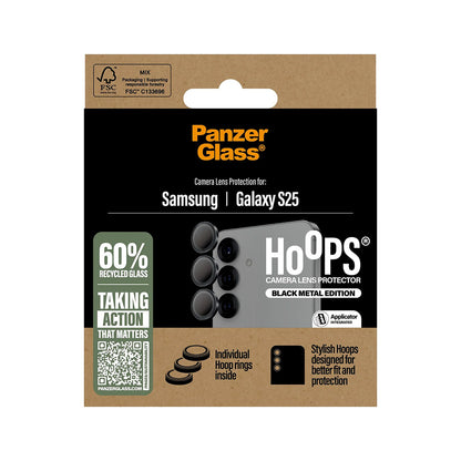 Защитно фолио за задна камера PanzerGlass Hoops за Samsung Galaxy S25 S931, закалено стъкло, черно