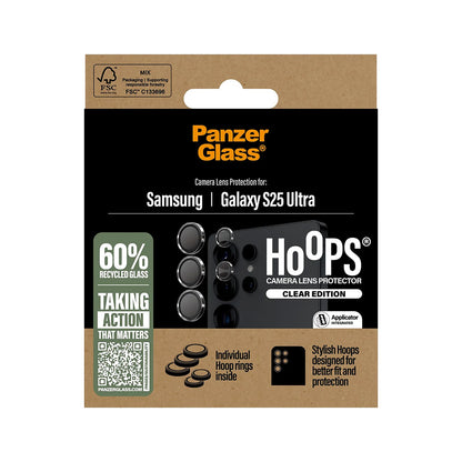 Защитно фолио за задна камера PanzerGlass Hoops за Samsung Galaxy S25 Ultra S938, закалено стъкло, прозрачно