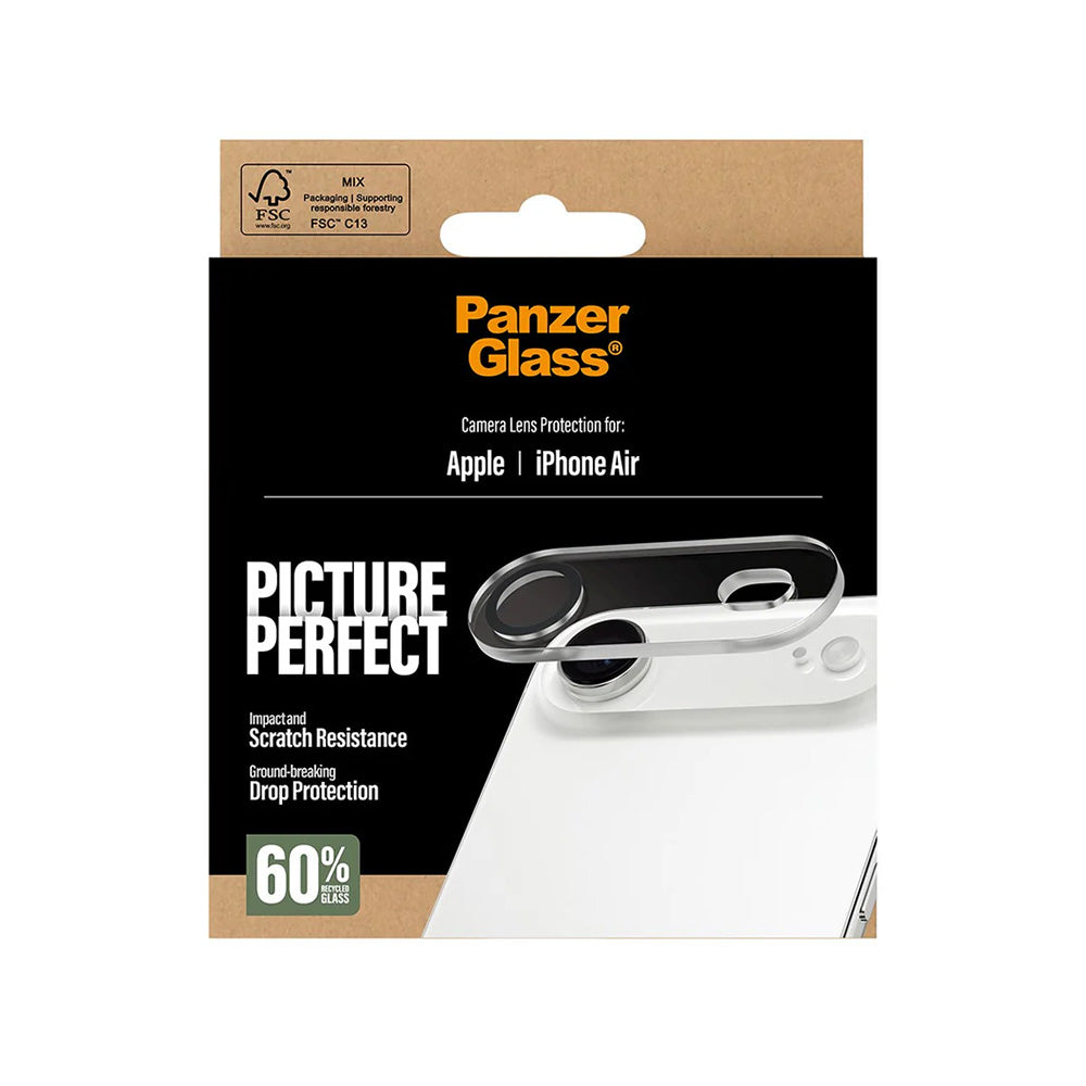 Фолио за защита на задната камера PanzerGlass PicturePerfect за Apple iPhone 17 Air, Закалено стъкло, Прозрачно