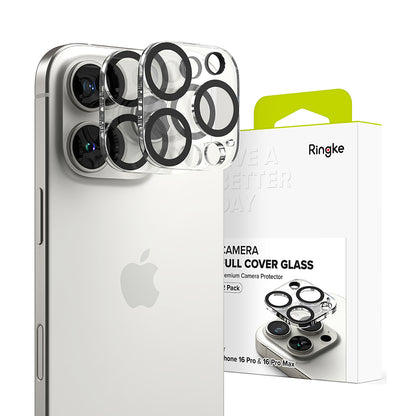 Ringke Rear Camera Protection Film for Apple iPhone 16 Pro Max / 16 Pro, Tempered Glass, Set of 2 Pieces, Transparent