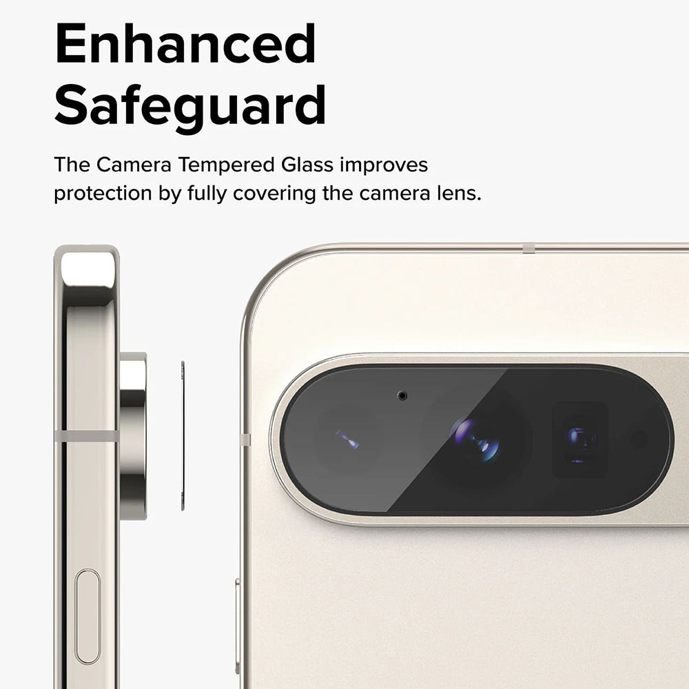 Защитно фолио за задна камера Ringke за Google Pixel 9 Pro XL, закалено стъкло, комплект от 3 броя, прозрачно