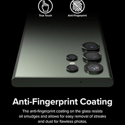 Ringke Rear Camera Protection Film for Samsung Galaxy S23 Ultra S918, Tempered Glass, Black