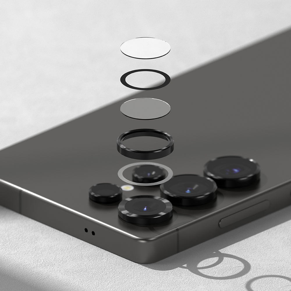 Фолио за защита на задната камера Ringke за Samsung Galaxy S25 Ultra S938, закалено стъкло, черно.