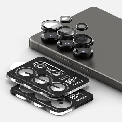 Фолио за защита на задната камера Ringke за Samsung Galaxy S25 Ultra S938, закалено стъкло, черно.