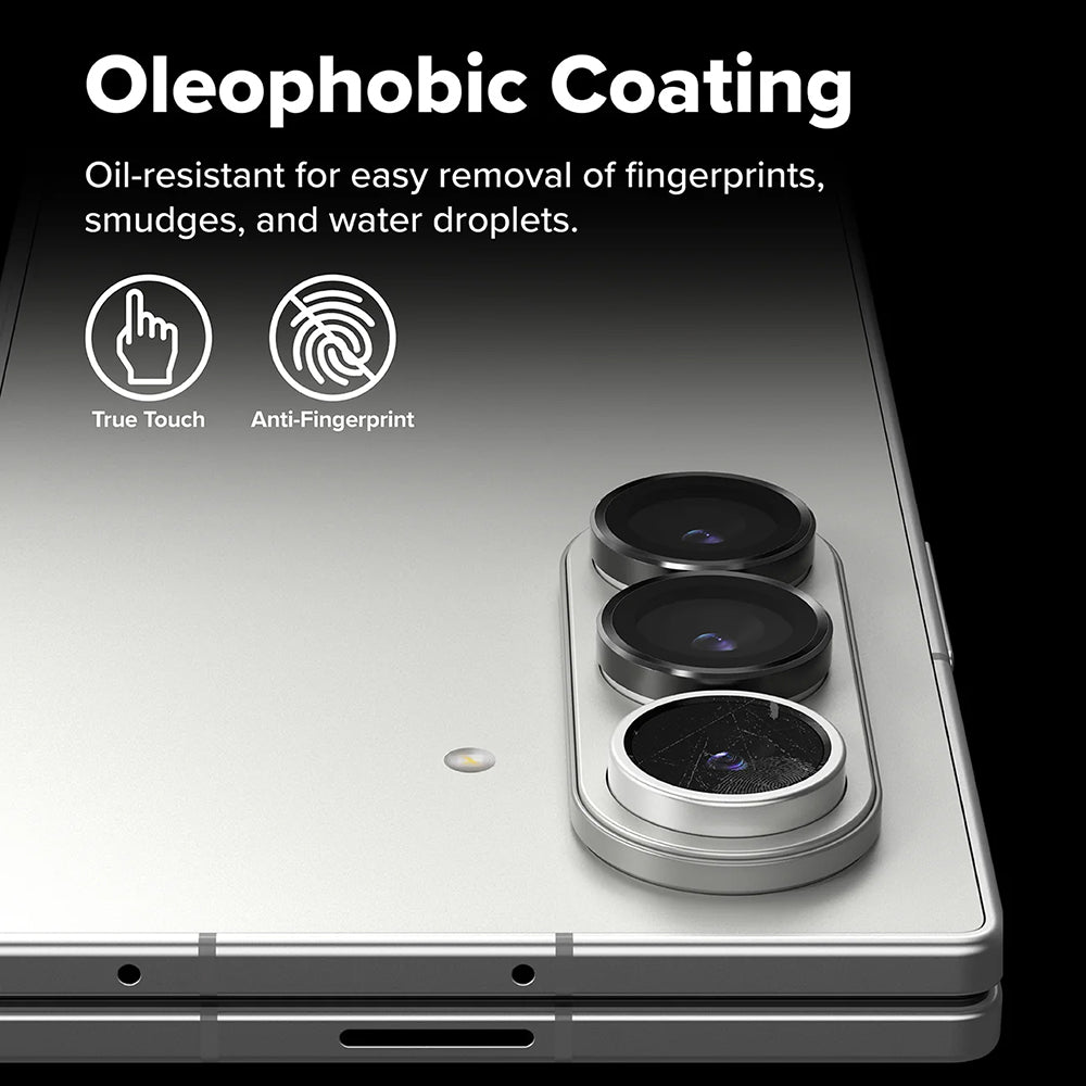 Защитно фолио за задна камера Ringke за Samsung Galaxy Z Fold7 F966, закалено стъкло, комплект от 2 броя, черно