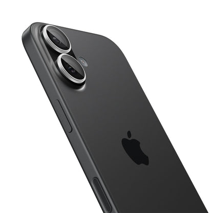 Защитно фолио за задна камера Spigen GlastR EZ FIT Optik Pro за Apple iPhone 17 / 16 Plus / 16, закалено стъкло, комплект от 2 броя, сребристо