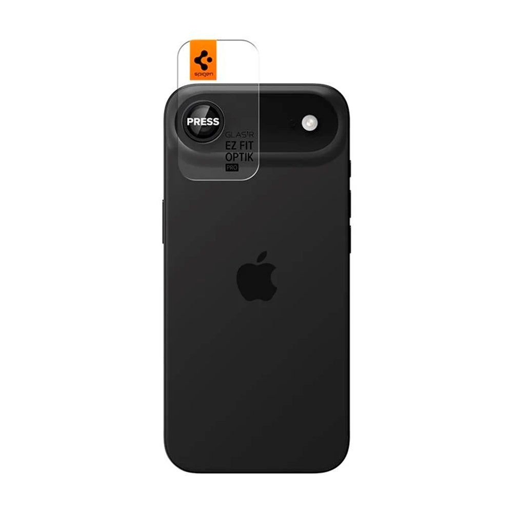 Защитно фолио за задна камера Spigen GlastR EZ FIT Optik Pro за Apple iPhone 17 Air, закалено стъкло, комплект от 2 броя, черно.