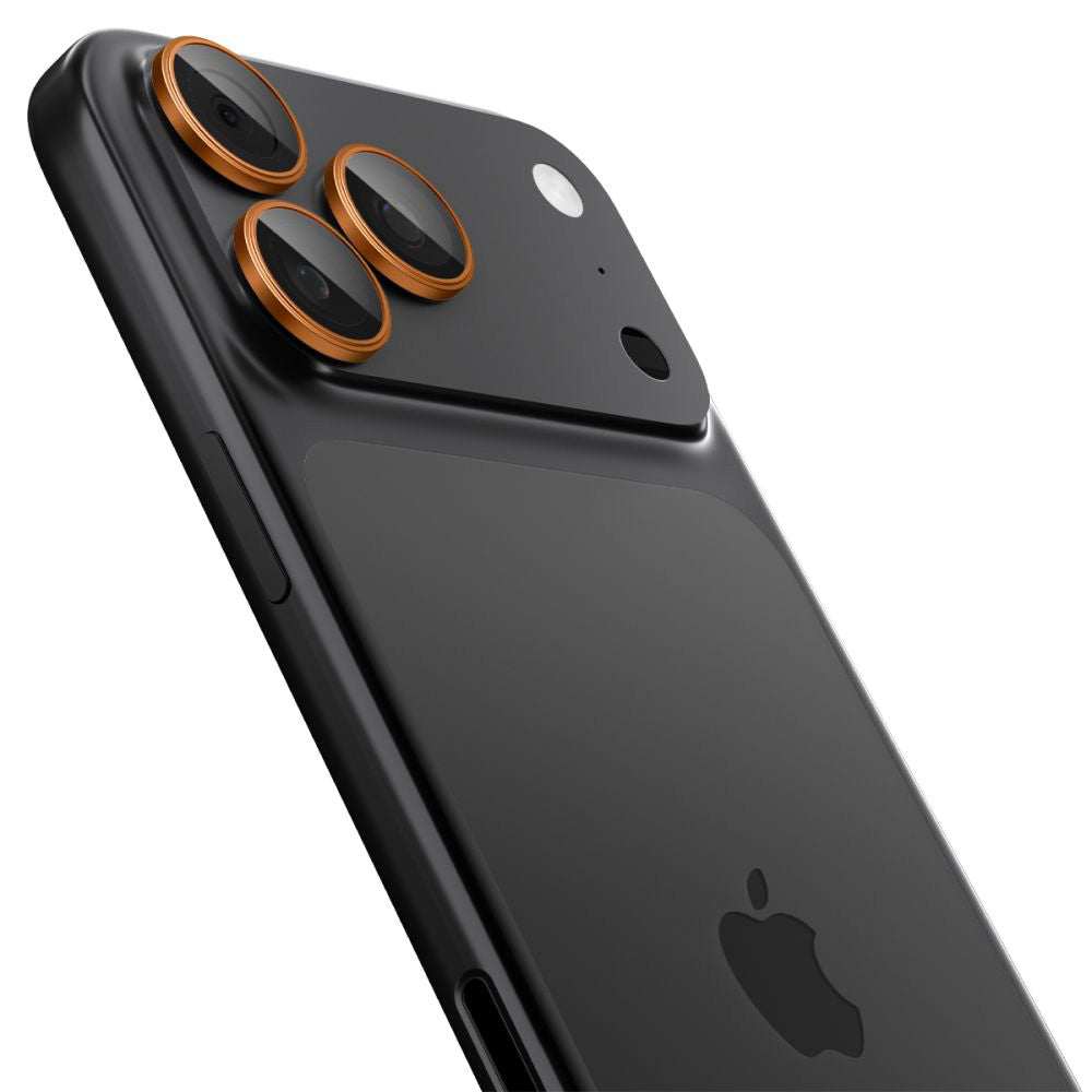 Защитно фолио за задна камера Spigen GlastR EZ FIT Optik Pro за Apple iPhone 17 Pro Max / 17 Pro, закалено стъкло, комплект от 2 броя, оранжево
