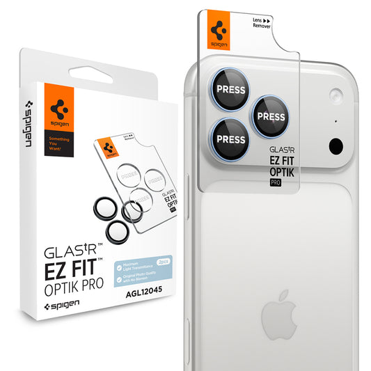 Протектор за задна камера Spigen GlastR EZ FIT Optik Pro за Apple iPhone 18 Pro / 18 Pro Max, закалено стъкло, комплект 2 броя, син AGL12045