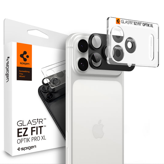 Протектор за задна камера Spigen GlastR EZ FIT Optik Pro XL за Apple iPhone 18 Pro Max, закалено стъкло, тъмносив AGL12039