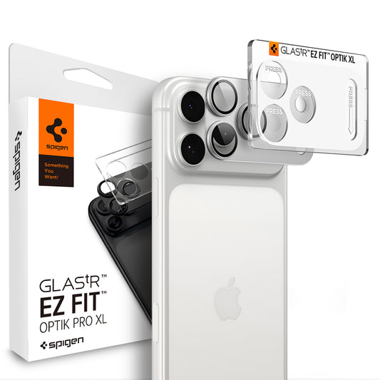 Протектор за задна камера Spigen GlastR EZ FIT Optik Pro XL за Apple iPhone 18 Pro, закалено стъкло, сребрист AGL12038