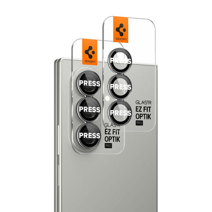 Фолио за защита на задната камера Spigen GlastR EZ FIT Optik Pro HD за Samsung Galaxy Z Fold7 F966, закалено стъкло, комплект от 2 броя, черно AGL09581