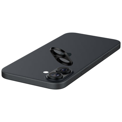 Защитно фолио за задна камера Spigen GlastR Optik за Apple iPhone 16 Plus / 16, закалено стъкло, комплект от 2 броя, черно AGL07922