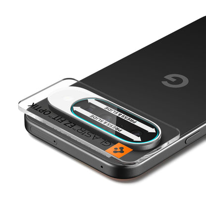 Протектор за задна камера Spigen GlastR Optik за Google Pixel 10, закалено стъкло, комплект от 2 броя, прозрачен AGL09661