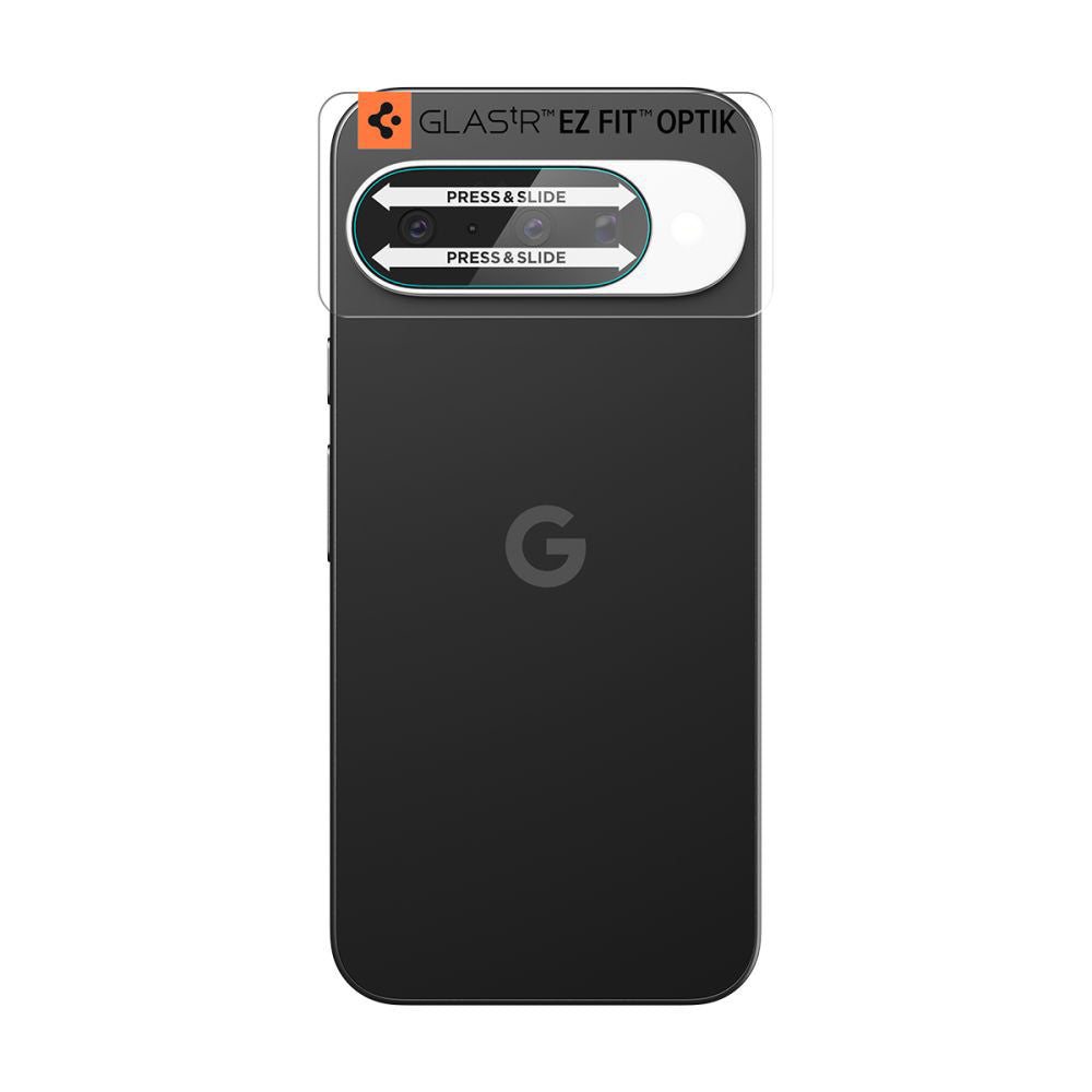 Протектор за задна камера Spigen GlastR Optik за Google Pixel 10, закалено стъкло, комплект от 2 броя, прозрачен AGL09661