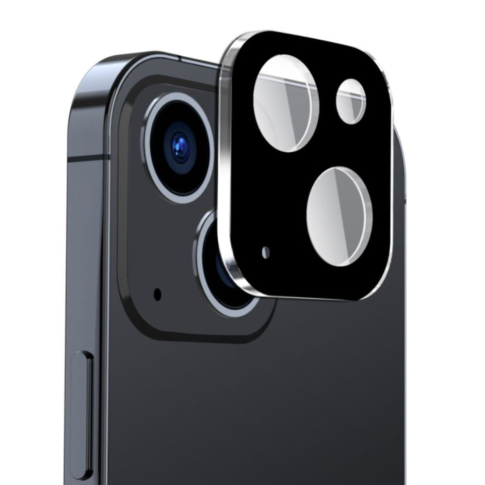 Протектор за задна камера Techsuit за Apple iPhone 15 Plus / 15, закалено стъкло, черен