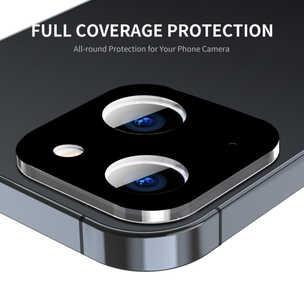 Протектор за задна камера Techsuit за Apple iPhone 15 Plus / 15, закалено стъкло, черен