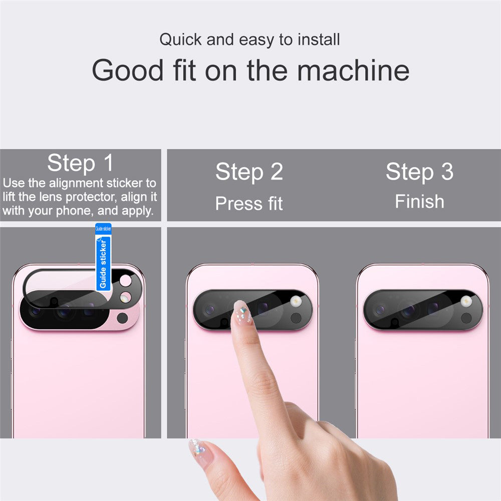 Фолио за защита на задната камера Techsuit за Google Pixel 10a, закалено стъкло, черно