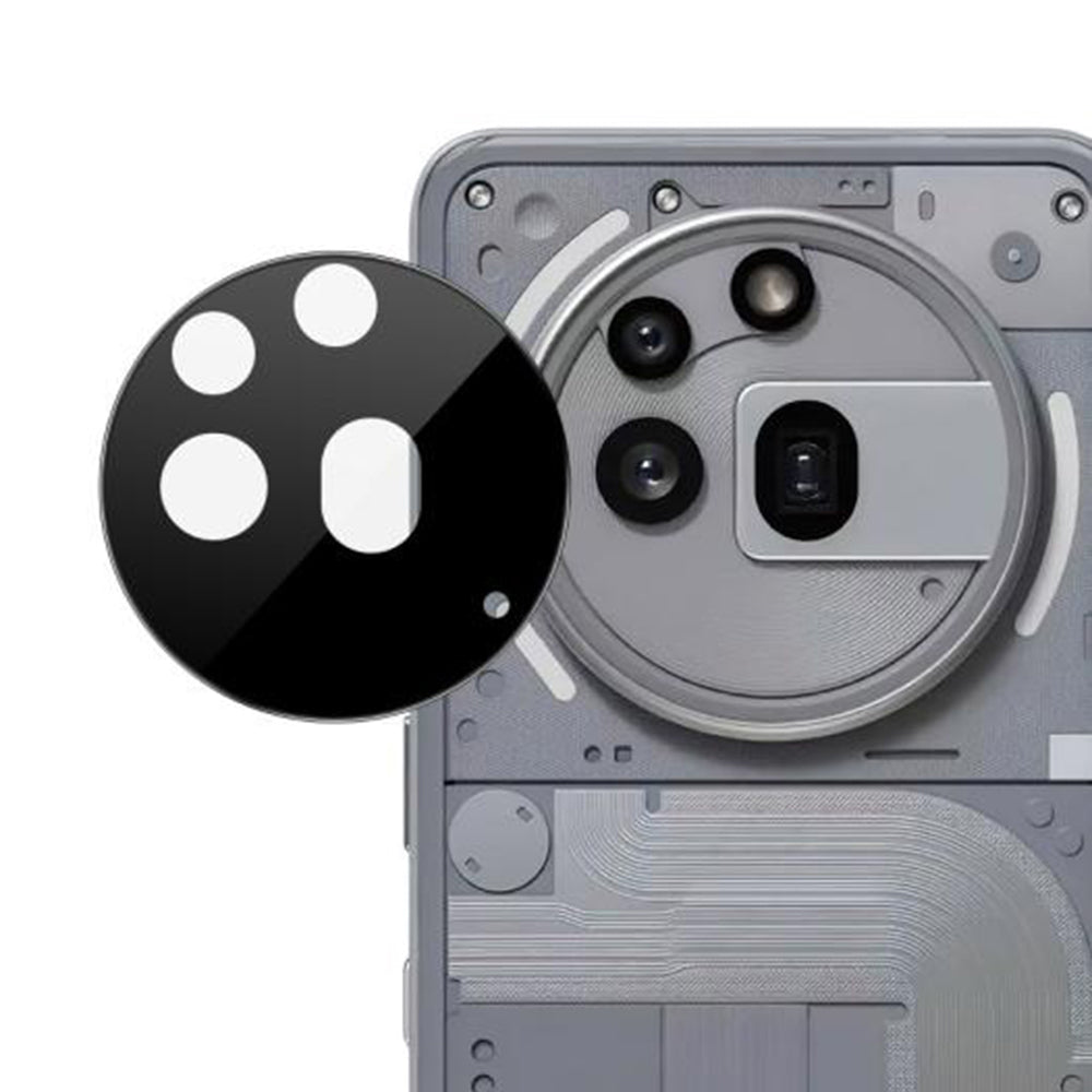 Протектор за задна камера Techsuit за Nothing Phone (3a) Pro, закалено стъкло, черен