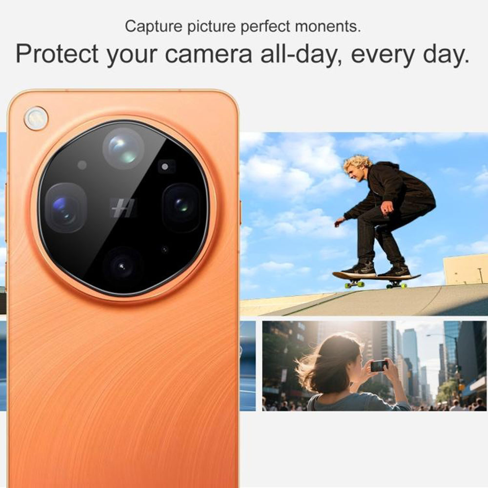 Протектор за задна камера Techsuit за Oppo Find X9 Ultra, закалено стъкло, черен