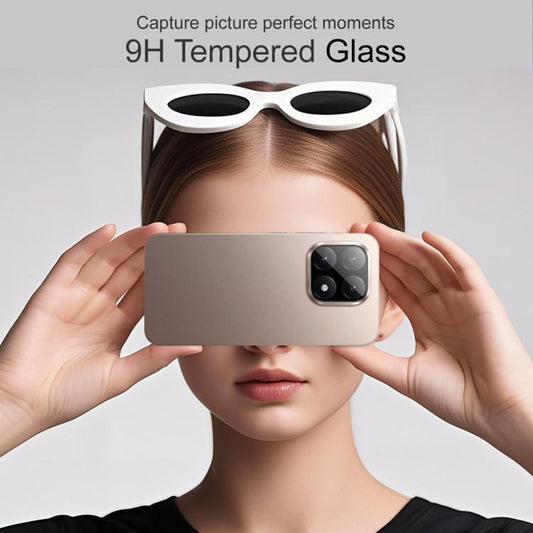 Протектор за задна камера Techsuit за Xiaomi 15T Pro, закалено стъкло, черен