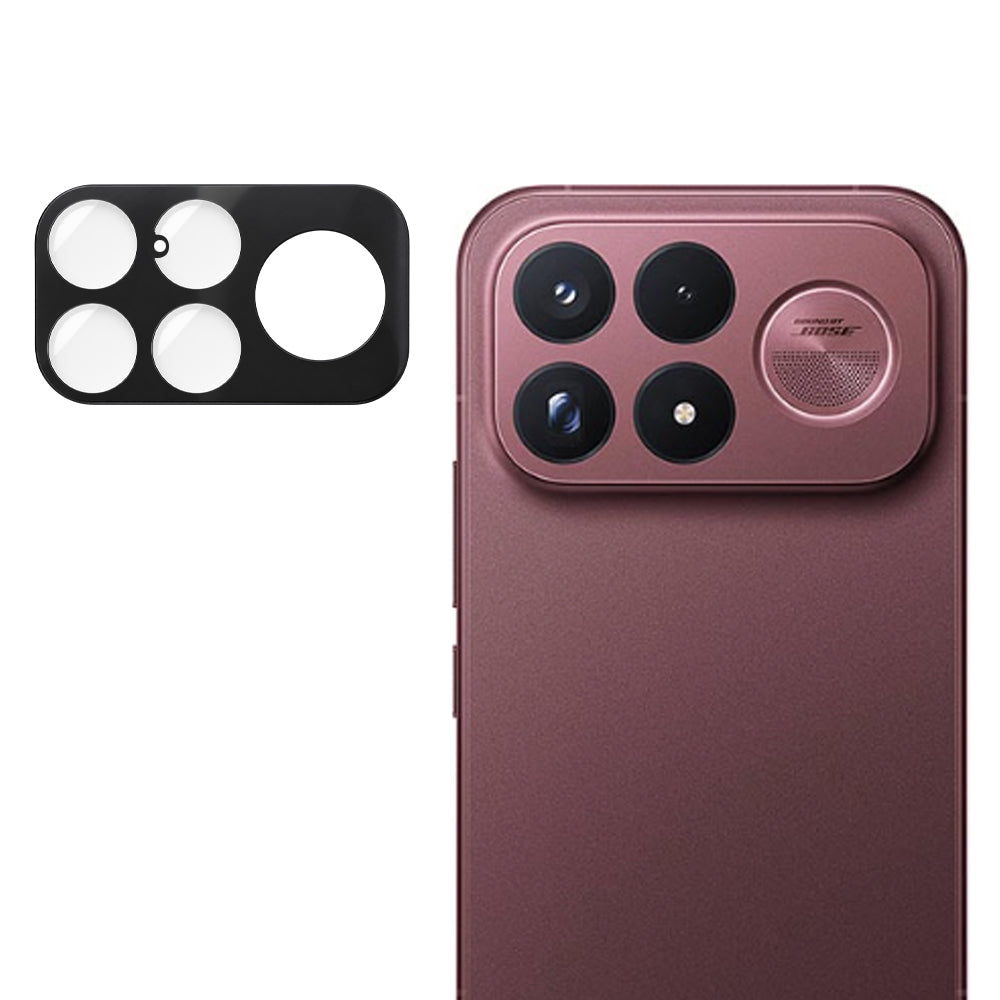 Защитно фолио за задната камера Techsuit за Xiaomi Poco F9 Ultra, закалено стъкло, черно