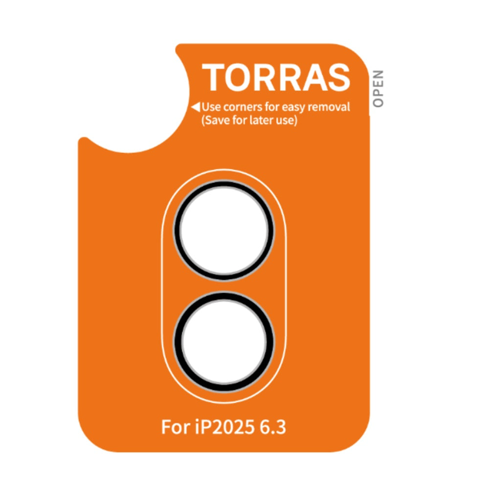 Защитно фолио за задна камера Torras Lensguard за Apple iPhone 17, закалено стъкло, черно