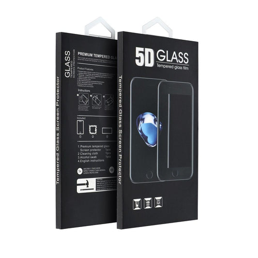 OEM Premium Screen Protector за Samsung Galaxy A13 A137 / A04s A047 / A13 A135 / A13 5G A136, със стъклена защита, пълно залепване, 5D, черен 