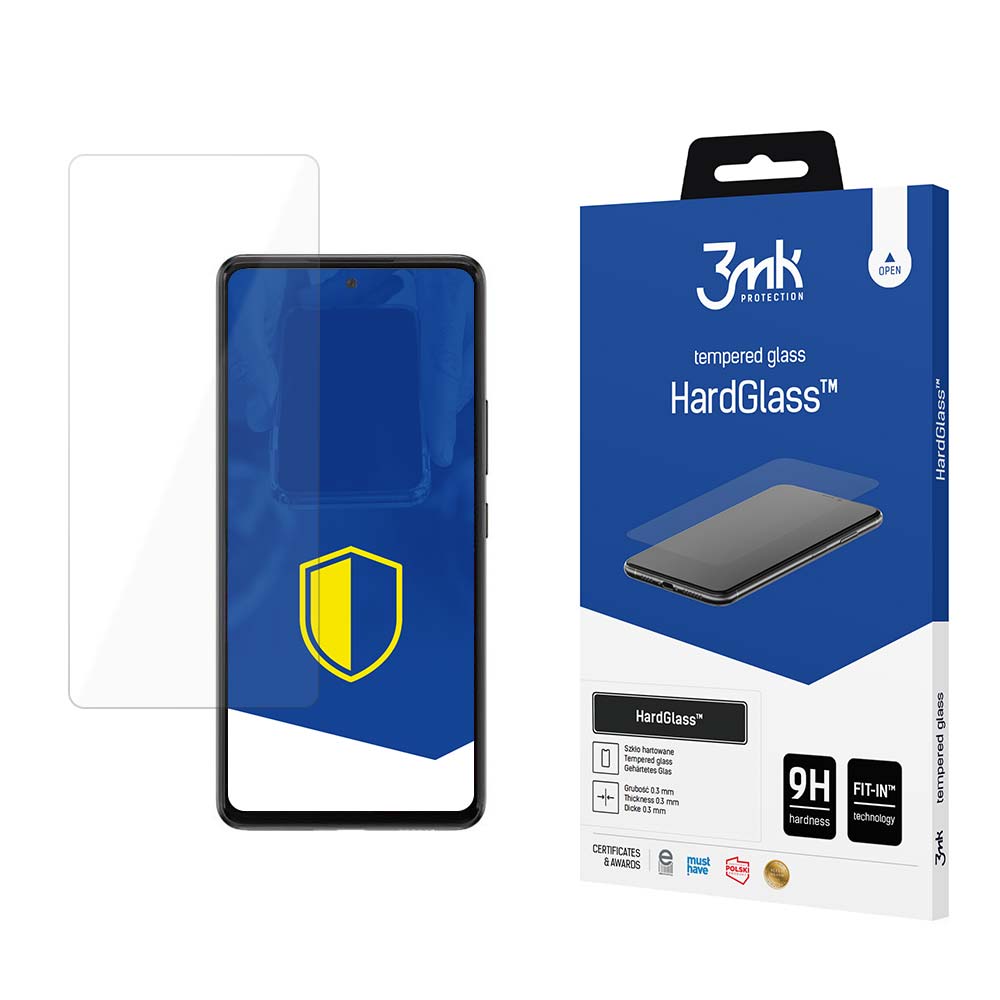 3MK HardGlass Screen Protector за Samsung Galaxy A53 5G A536, твърдо стъкло, пълно залепване