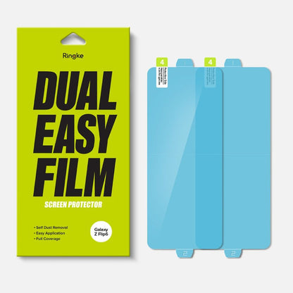 Защитно фолио Ringke Dual Easy за вътрешен екран на Samsung Galaxy Z Flip6 F741, Пластмаса, Комплект 2 броя
