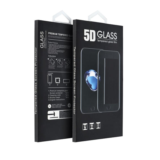 OEM защитно фолио за екран за Samsung Galaxy A07 4G A075, закалено стъкло, пълно залепване, 5D, черно