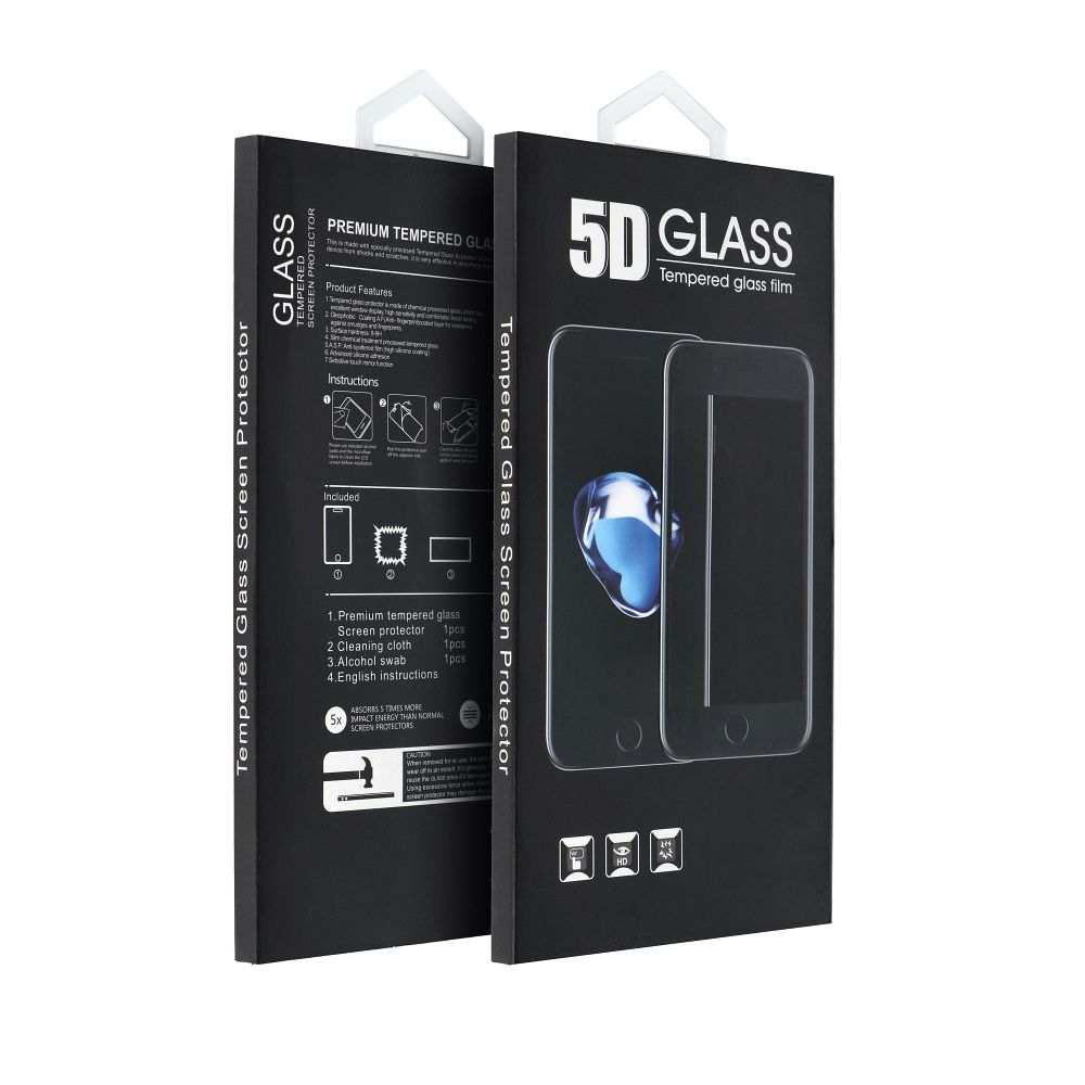 Защитно фолио OEM за екран на Apple iPhone 17 Pro, закалено стъкло, пълно лепило, 5D, черно