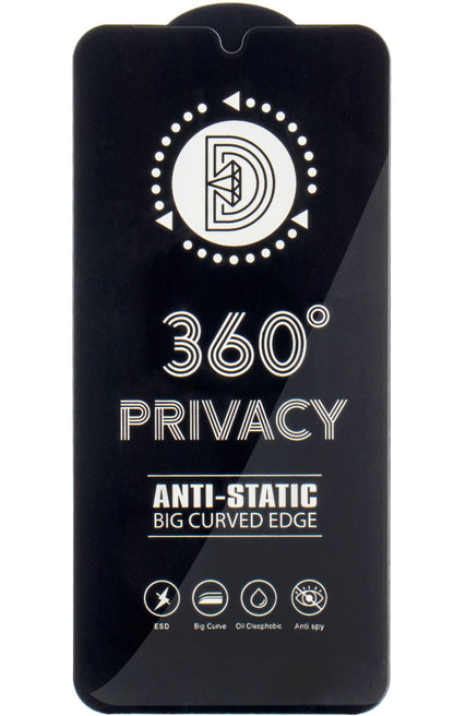 Протектор за екран Privacy OEM 360 за Apple iPhone 17 / 16 Pro, закалено стъкло, пълно залепване