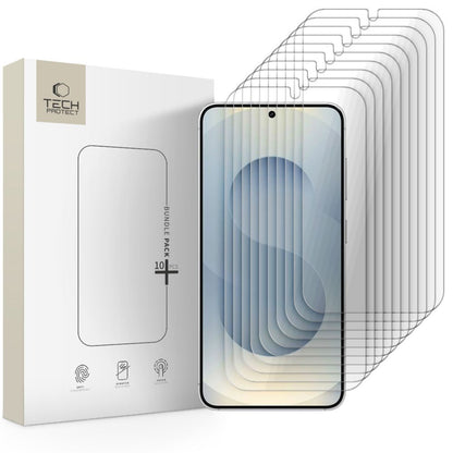 Tech-Protect Screen Protector for Samsung Galaxy S25 S931 / S24 S921, Tempered Glass, Full Glue, Set of 10 Pieces