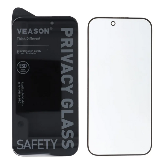 Протектор за екран Privacy Veason за Apple iPhone 17 Pro Max, закалено стъкло, пълно залепване, 6D