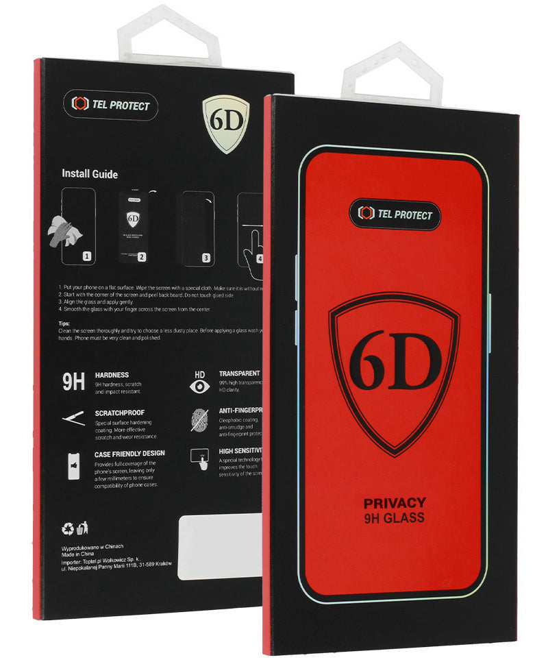 OEM Privacy Screen Protector for Apple iPhone 18 Pro, Tempered Glass, Full Glue, 6D, Black