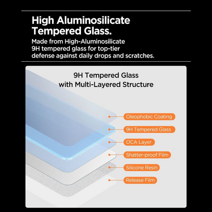 Spigen GlastR Align Master Slim Screen Protector for Apple iPhone 17 Pro, Tempered Glass, Full Glue, Set of 3 Pieces