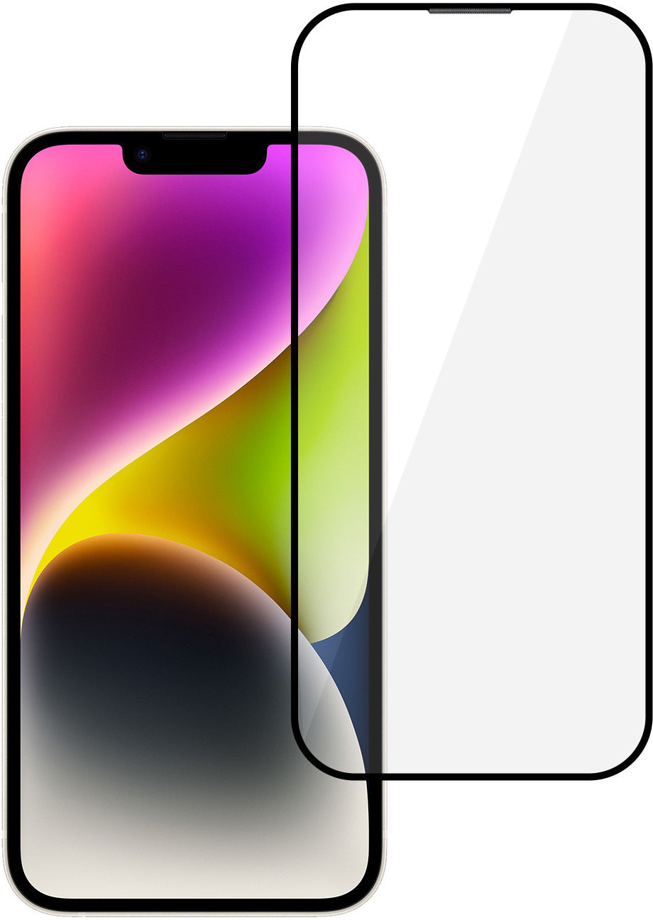 Протектор за екран Tel Protect 10X HD DLC Diamond Coating за Apple iPhone 17e / 16e / 14 / 13 Pro / 13, закалено стъкло, Full Glue, черен