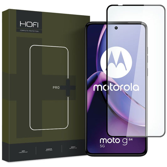 СКРИЙН ПРОТЕКТОР HOFI PRO+ за Motorola Moto Moto G84, Защитно фолио за екран, стъкло, пълно залепване, черен 