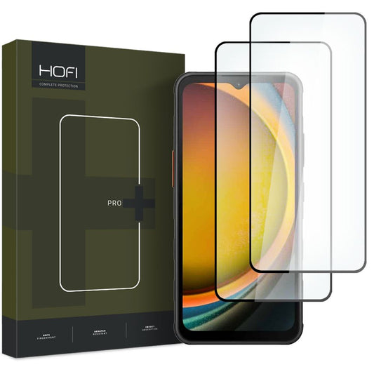 СКРИЙН ПРОТЕКТОР HOFI Glass PRO+ за Samsung Galaxy Xcover7 G556, екранирано стъкло, пълно лепило, комплект 2 броя, 2.5D, черен 