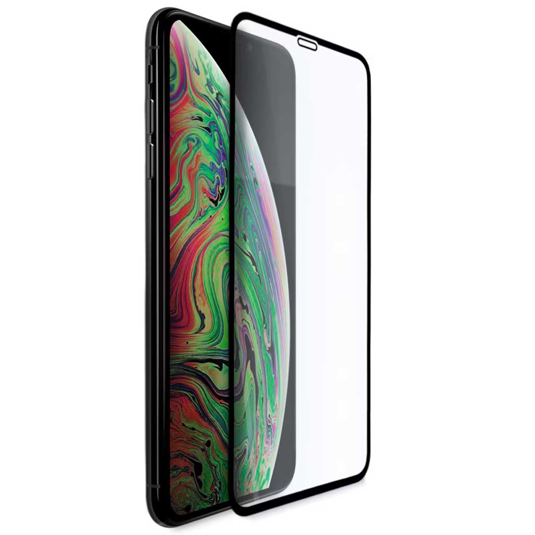 Защитен екранен протектор Veason PRO за Apple iPhone XS Max, Защитно стъкло, пълно залепване, 6D, черен 