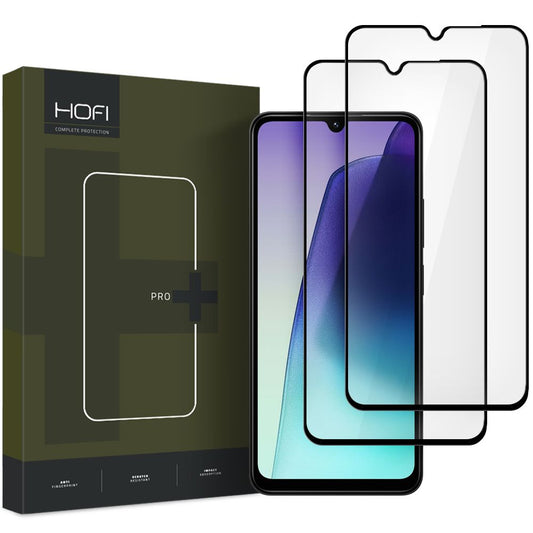 СКРИЙН ПРОТЕКТОР HOFI Glass PRO+ за Xiaomi Redmi 14C, стъклен щит, пълно лепило, комплект 2 броя, 2.5D, черен