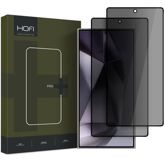 Протектор за екран Privacy HOFI Glass PRO+ за Samsung Galaxy S25 Ultra S938, закалено стъкло, пълно залепване, комплект 2 броя