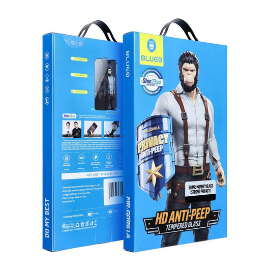Защитно фолио Privacy Blueo за Samsung Galaxy S25 Ultra S938, закалено стъкло, пълно лепило, 5D