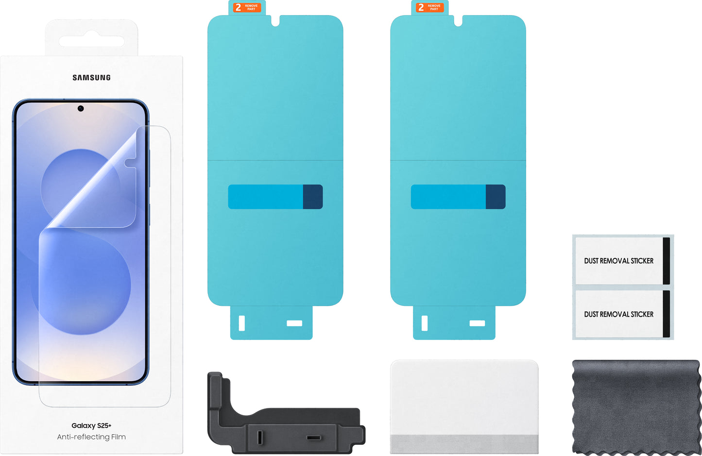 Anti-reflecting Screen Protector for Samsung Galaxy S25+ S936, Plastic, Set of 2 pieces EF-US936CTEGWW