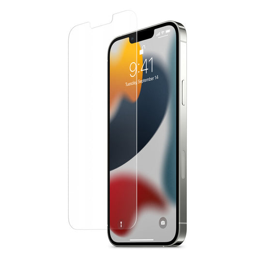 Защитно фолио за екран Spigen GlastR EZ FIT за Apple iPhone 17e / 16e / 14 / 13 Pro, закалено стъкло, пълно залепване, комплект от 2 броя AGL03385