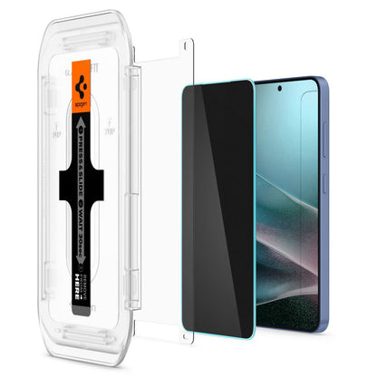 Протектор за екран Privacy Spigen GlastR EZ FIT HD за Samsung Galaxy S25 S931 / S24 S921, закалено стъкло, пълно залепване, комплект 2 броя