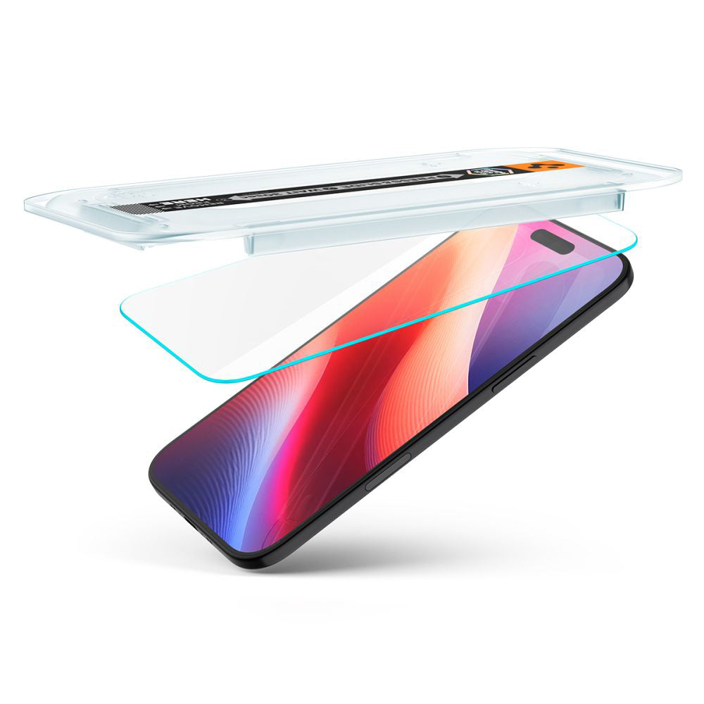 Защитно фолио за екран Spigen GlastR EZ FIT за Apple iPhone 17 Air, закалено стъкло, пълно залепване, комплект от 2 броя