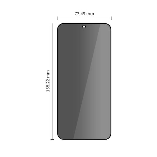Протектор за екран Privacy Tech-Protect Spy+ за Samsung Galaxy A57 5G / A37 5G / S25 FE, закалено стъкло, пълно залепване, комплект 2 броя