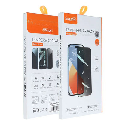 Протектор за екран Privacy Veason за Apple iPhone 17 Pro Max, закалено стъкло, пълно залепване, 6D